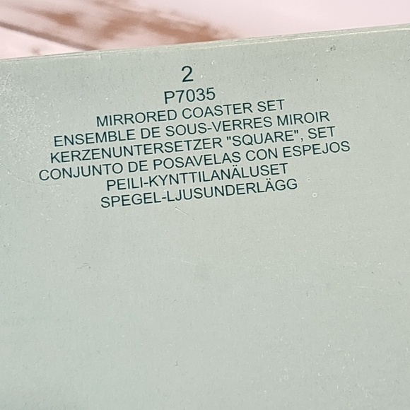 NOS Partylite Mirrored Beveled Coaster set of 2 vanity display candle decor - Picture 4 of 9